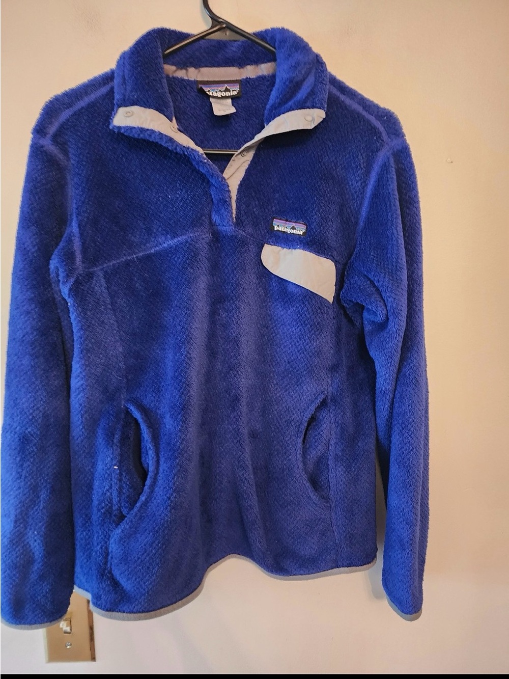 PATAGONIA Re-Tool Snap-T Blue Fleece pullover Jacket Sz Small Women’s